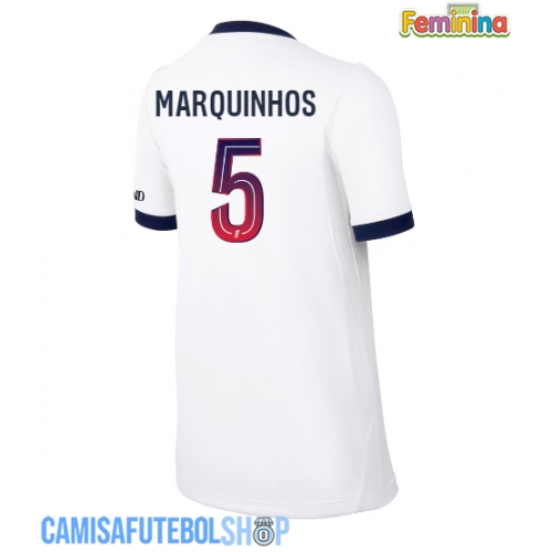 Camisa de time de futebol Paris Saint-Germain Marquinhos #5 Replicas 2º Equipamento Feminina 2026-27 Manga Curta
